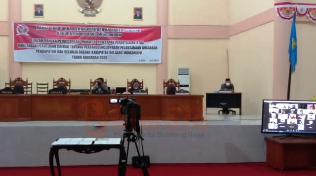 DPRD Bolmong Gelar Paripurna LPj APBD 2020