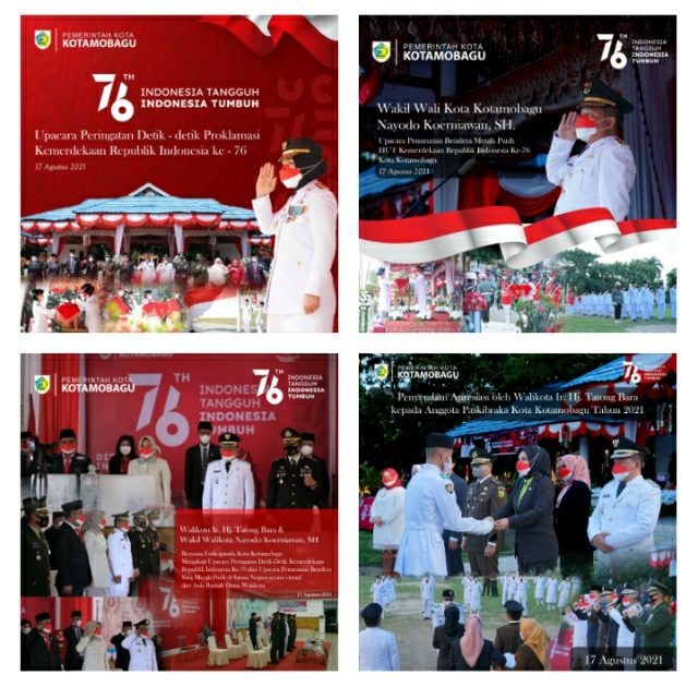 Upacara Peringatan HUT ke-76 Kemerdekaan RI di Kota Kotamobagu Berlangsung Lancar dan Penuh Khidmat