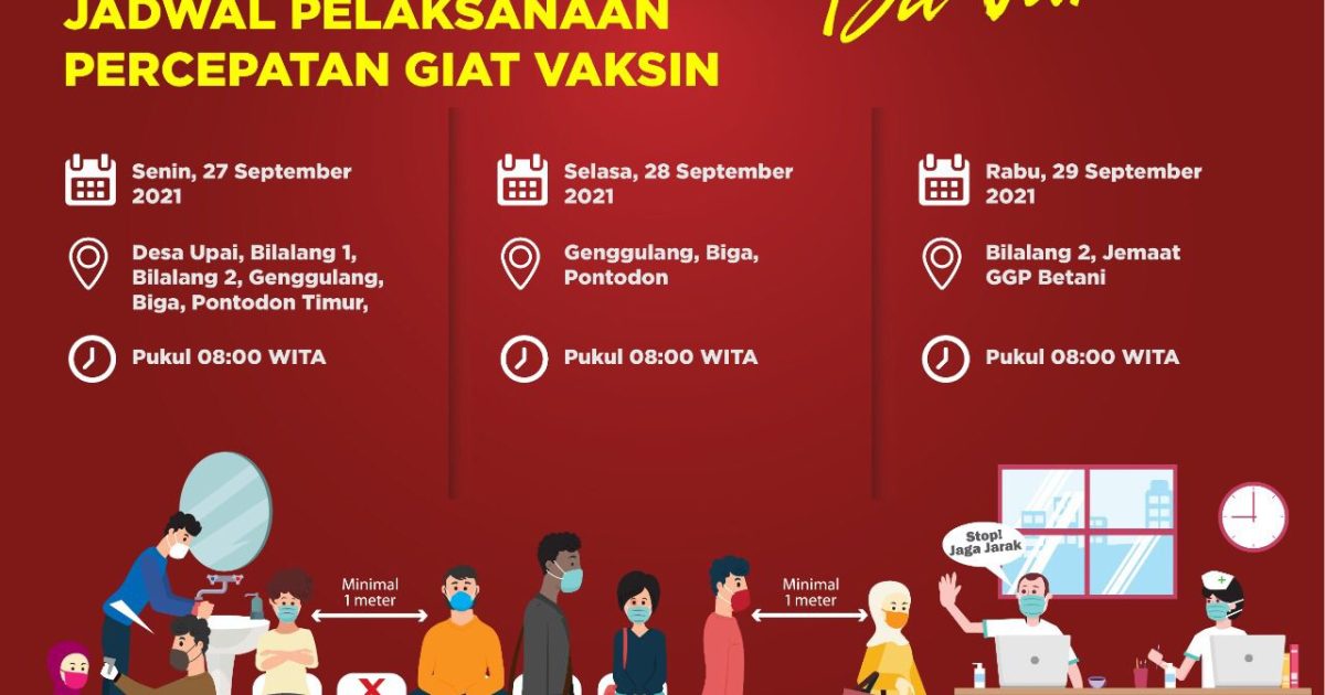 Pemkot Kotamobagu Gelar Serbuan Vaksinasi Massal Besok, Ini Lokasi dan Jadwalnya