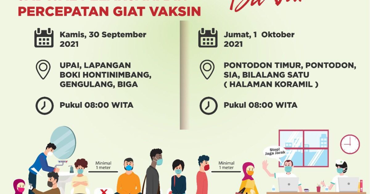 Mulai Besok, Dinkes Kotamobagu Siapkan 12 Titik Lokasi Pelaksanaan Vaksin Covid-19
