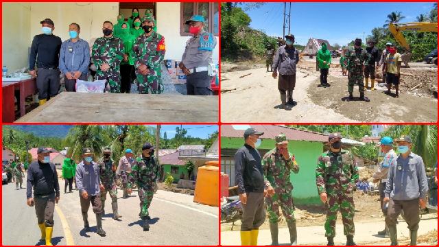 Kodim 1303 Bolmong Bagikan Sembako dan Bangun Rumah Warga Korban Banjir di Batu Merah