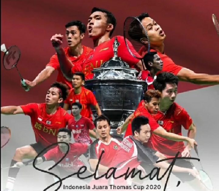 Akhirnya Indonesia Juara Thomas Cup 2020 di Denmark