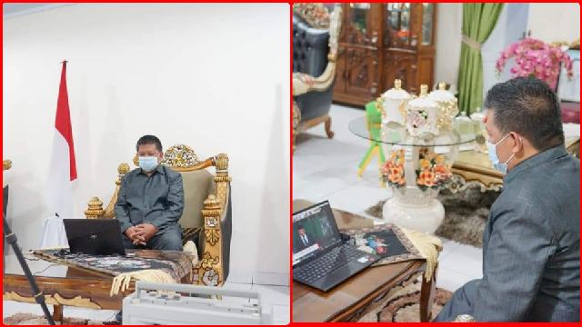 Wakil Wali Kota Nayodo Hadiri Upacara Hari Kesaktian Pancasila Tahun 2021 Melalui Virtual