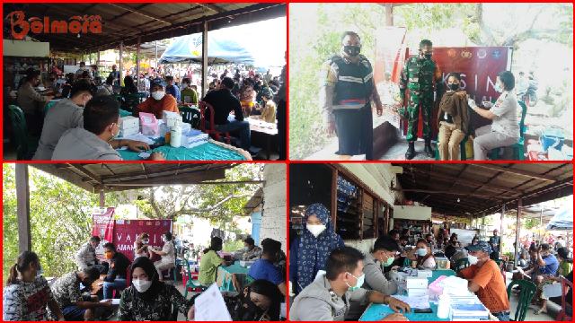 Polres Kotamobagu Kembali Menggelar Gerai Vaksinasi Presisi di Areal Pasar Gogagoman