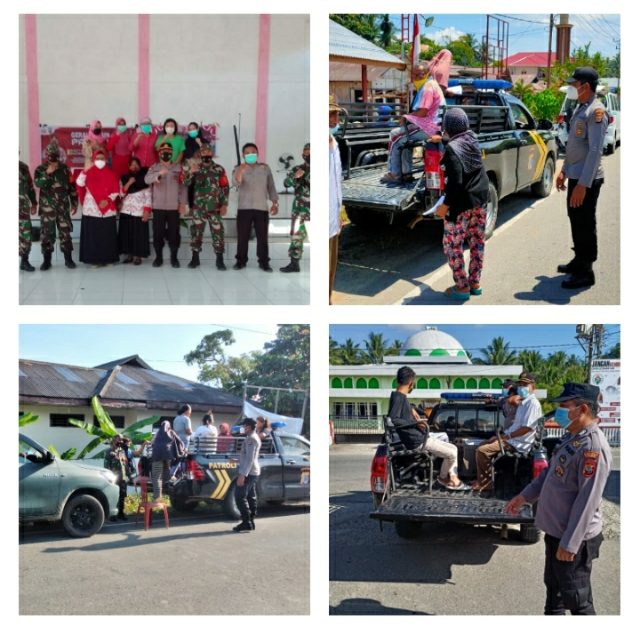 TNI dan POLRI Berkolaborasi Laksanakan Serbuan Vaksinasi di Kecamatan Pinolosian Bersatu