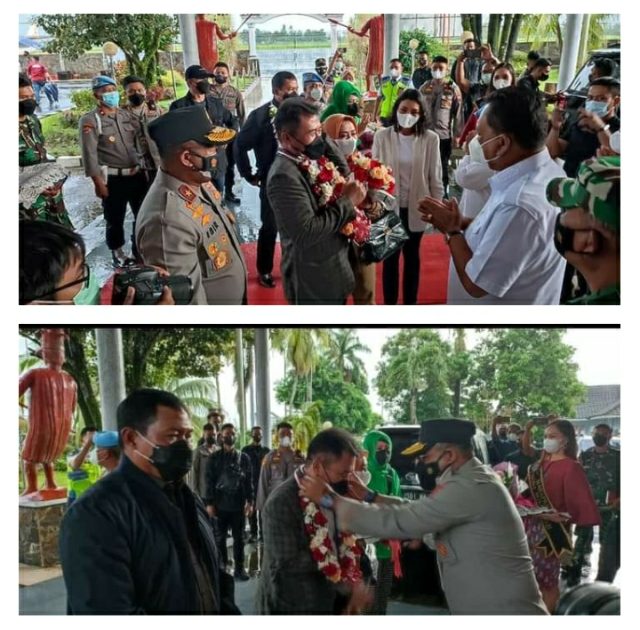Gubernur Bersama Unsur Fokopimda Sulut Sambut Kedatangan Kapolda Irjen Pol Mulyatno