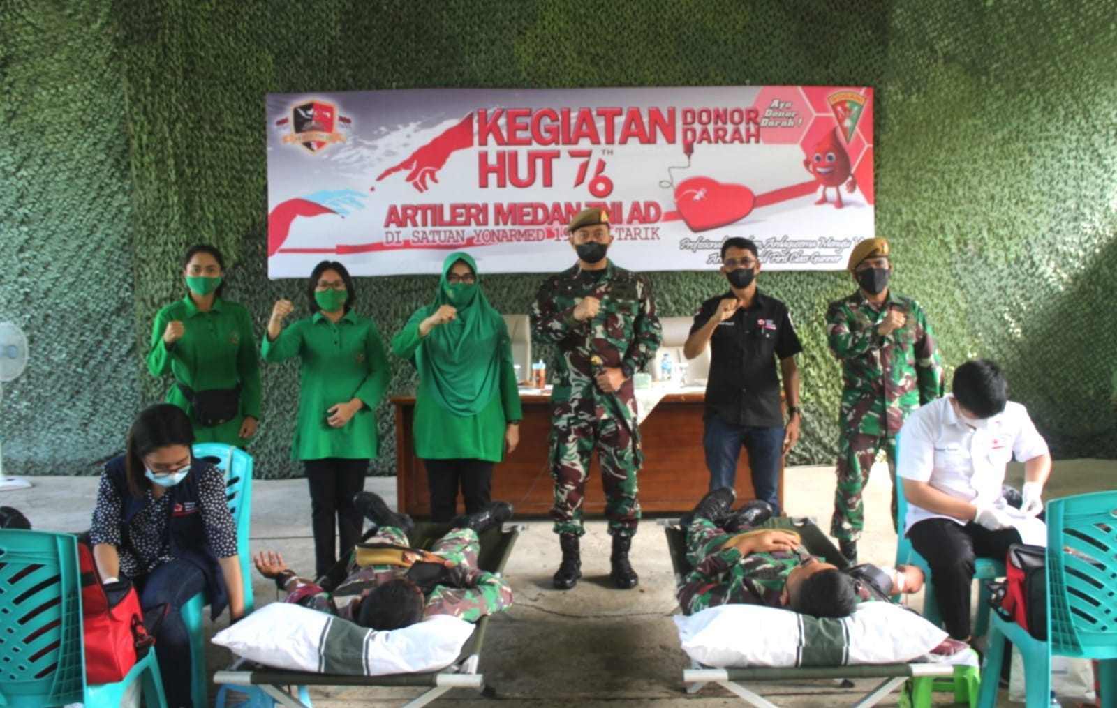 Peringati HUT ke-76, Batalyon Armed 19 Tarik Bogani Gelar Donor Darah