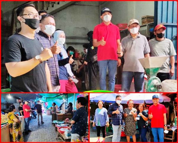 Camat dan Lurah Pimpin Vaksinasi Ketuk Pintu di Pasar 23 Maret Gogagoman