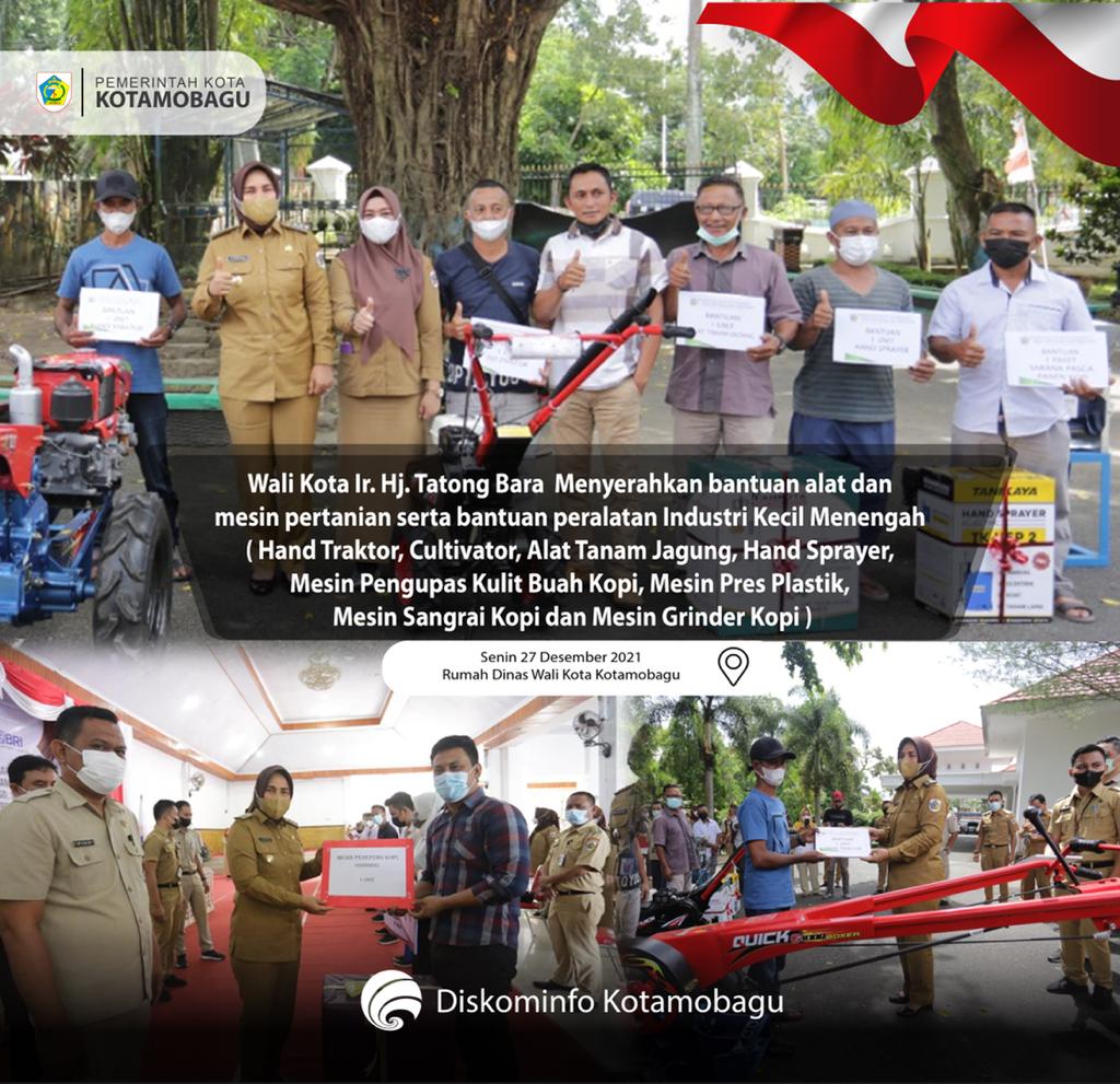 Kelompok Tani di Kotamobagu Terima Bantuan Alat dan Mesin Pertanian