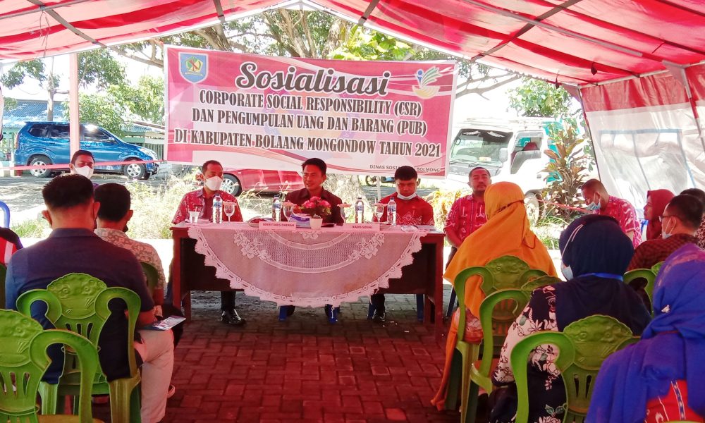 Dinsos Bolmong Gelar Sosialisasi CSR dan PUB