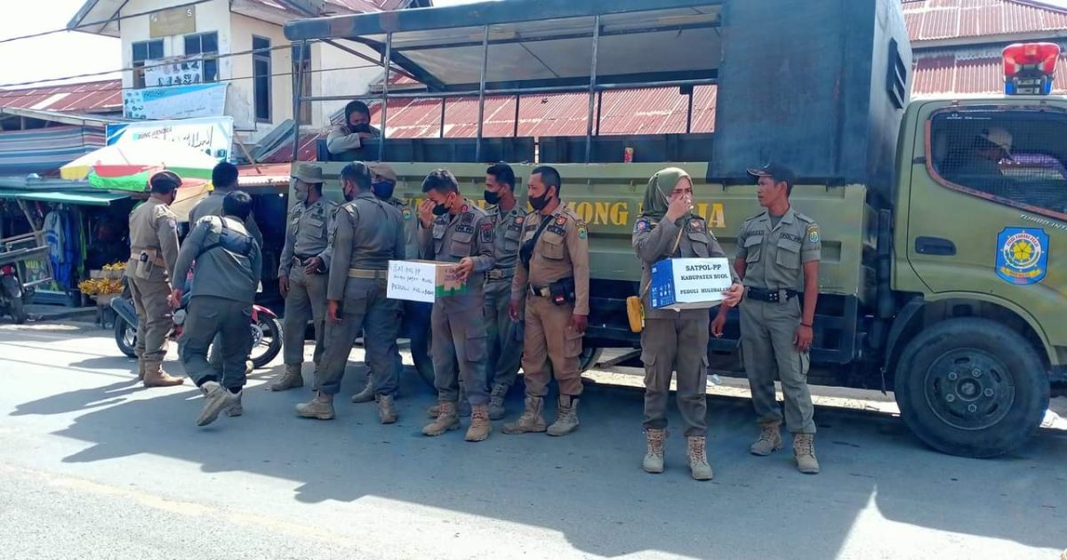 Peduli Hulubalang, Pol PP Buol Gelar Aksi Galang Dana