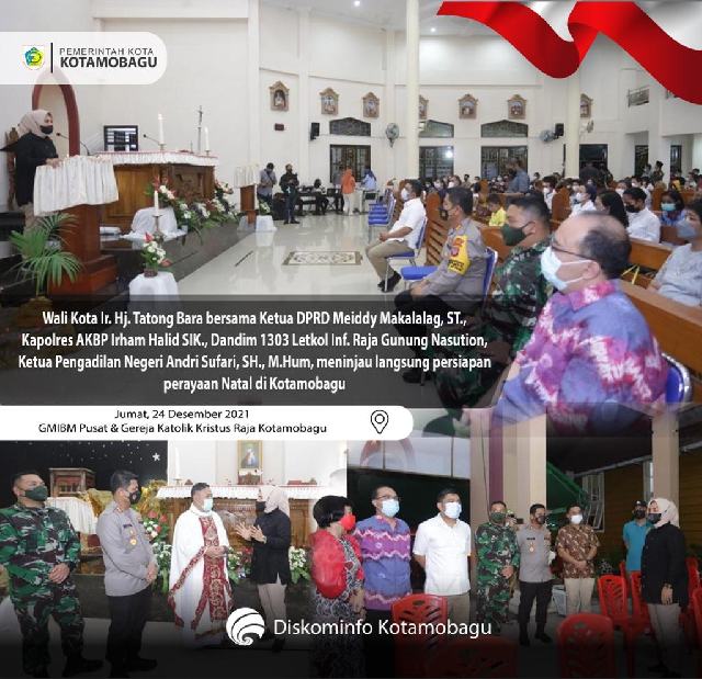 Wali Kota Kotamobagu Tinjau Persiapan Natal di Sejumlah Gereja dan Pos Pengamanan