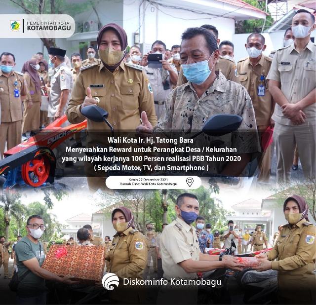 Ketua RT di Mongondow dapat Reward Sepeda Motor dari Walikota Tatong Bara