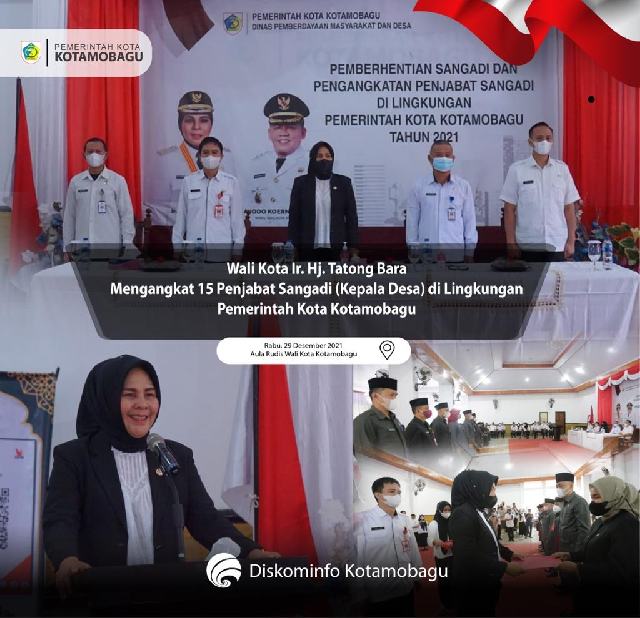 Lantik 15 Penjabat Sangadi, Tatong Bara Minta Junjung Tinggi Profesionalitas