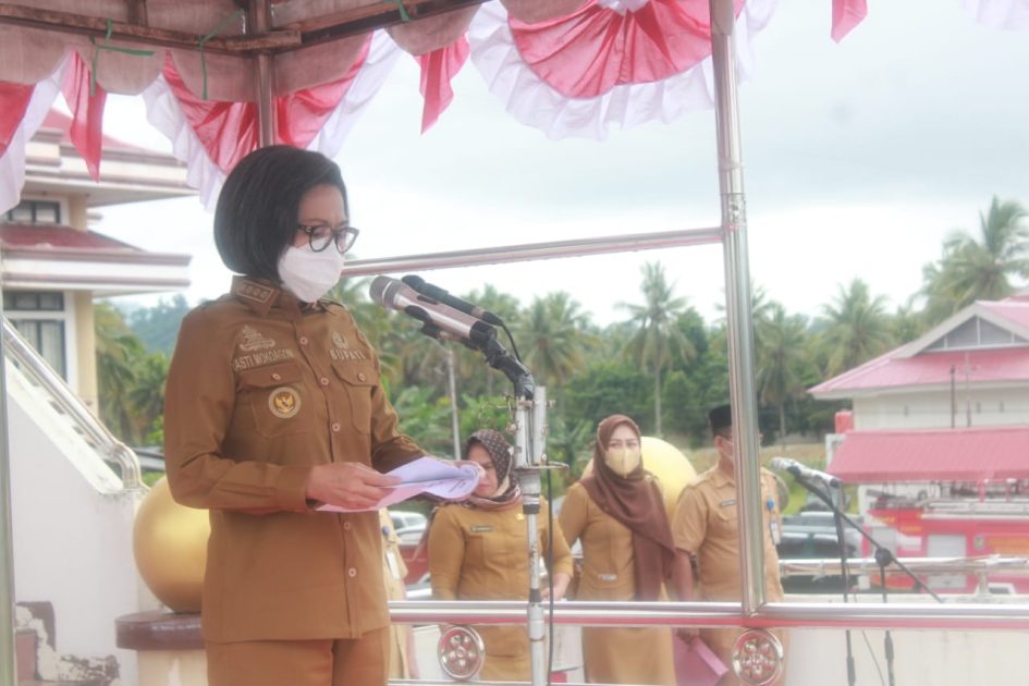 Bupati Yasti Tegaskan Ini saat Pimpin Apel Perdana ASN Bolmong
