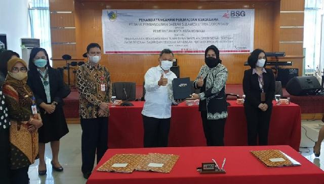 Pemkot Kotamobagu dan BSG Jalin Kerjasama Terkait Penyaluran Dana BOS Non Tunai