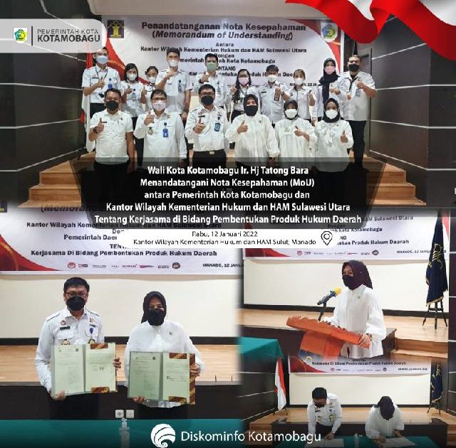 Pemkot Kotamobagu MoU dengan Kemenkumham Terkait Produk Hukum