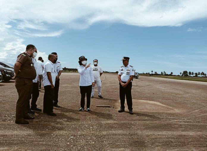 Bupati Yasti Sambut Kunjungan Kejagung Tinjau Pembangunan Bandara Loloda Mokoagow