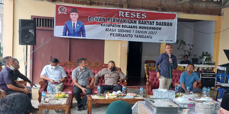 Gelar Reses di Dapil, Febrianto Tangahu Siap Kawal Kepentingan Masyarakat di Kecamatan Lolayan