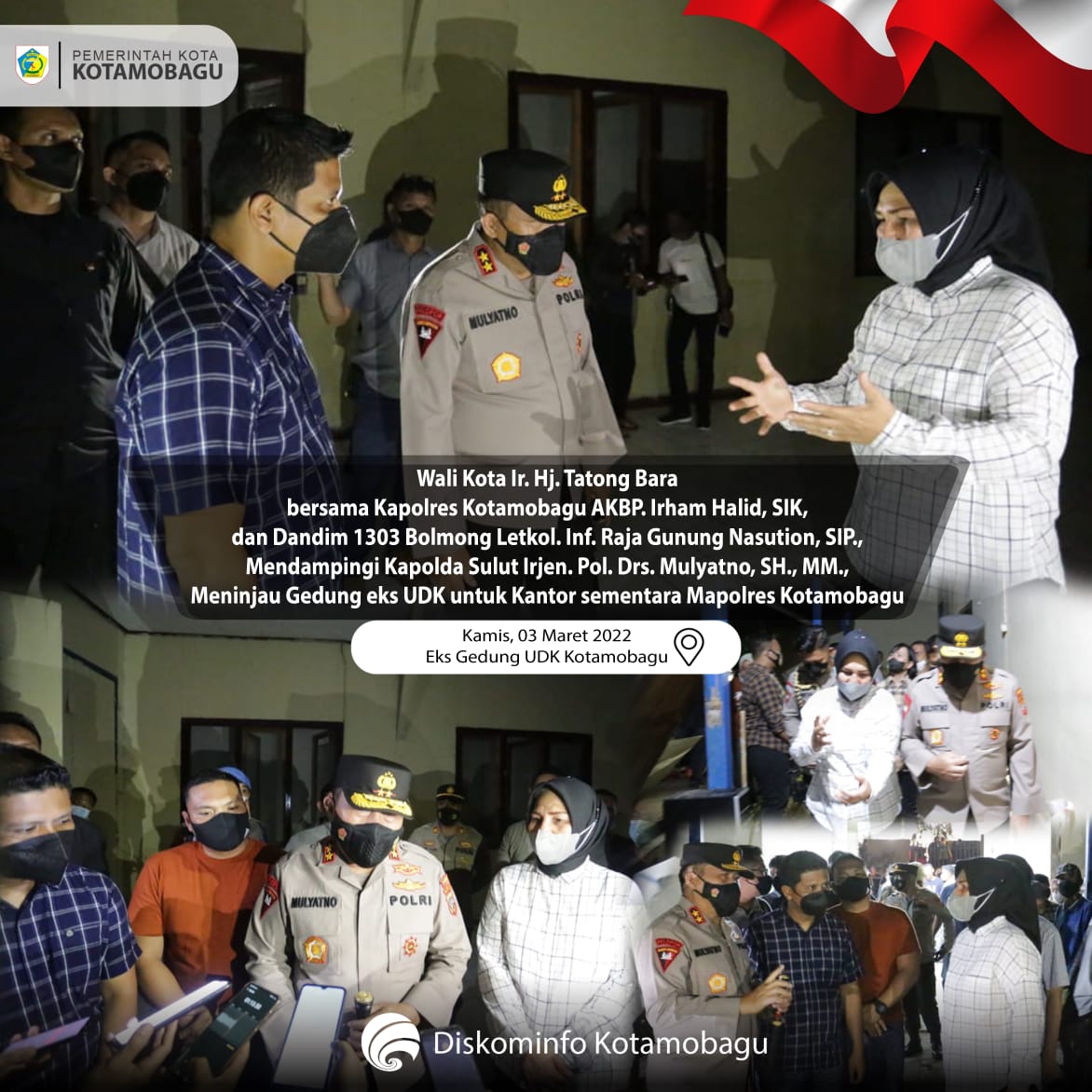 Gerak Cepat, Wali Kota Ubah Gedung Eks UDK Jadi Kantor Mako Polres Kotamobagu Sementara