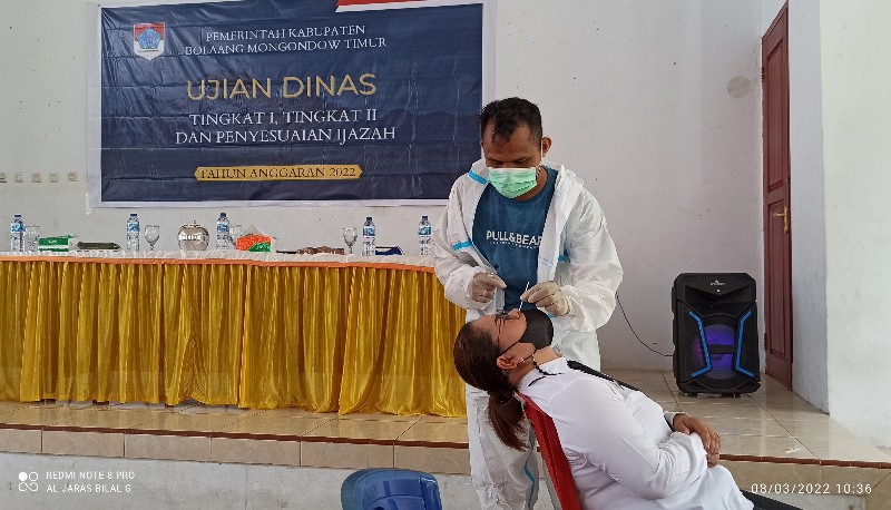 Reaktif Rapid Test, 6 PNS Boltim Lakukan Ujian Dinas di Ruangan Khusus