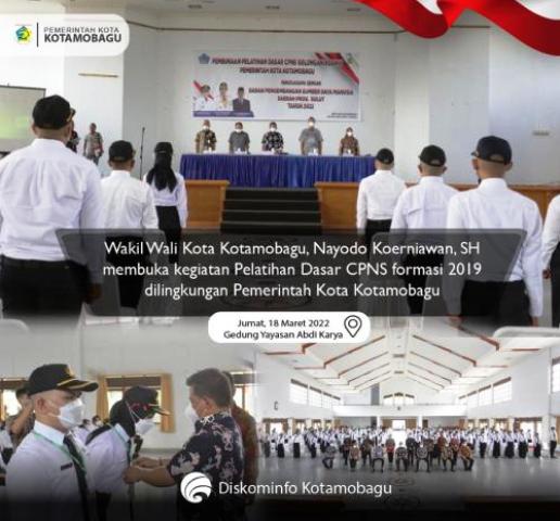 Wakil Wali Kota Buka Pelatihan Dasar CPNS Kotamobagu di Gedung Bagas Raya Yadika