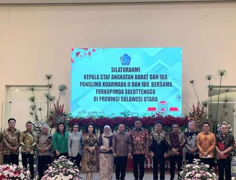 Bupati Yasti saat menghadiri acara silaturahmi KASAD Jenderal TNI Dudung Abdurachman, Minggu 10 April 2022