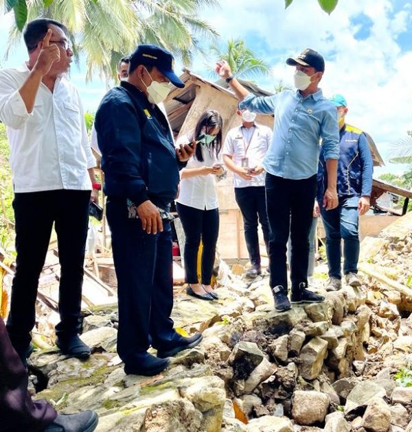 Ditemani Bupati Boltim, Kepala BWSS I Kunjungi Lokasi Bencana Banjir di Motongkad