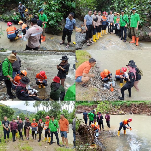 Lewati Jalur Ekstrim, Tim DLH Provinsi Sukses Ambil Sampel Air di Lima Titik Sungai Buyat
