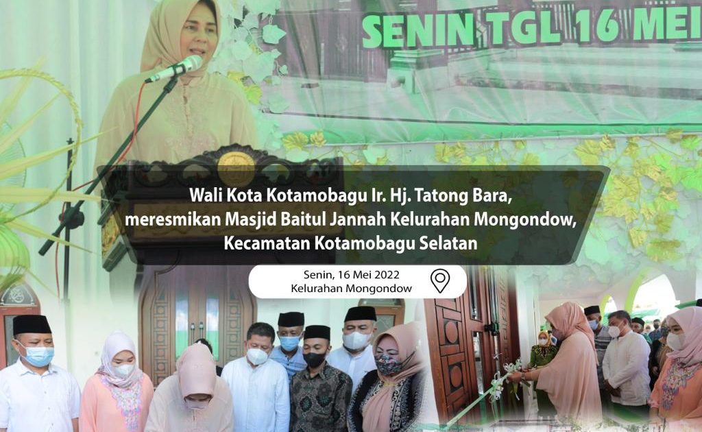 Wali Kota Pimpin Peresmian Masjid Baitul Jannah di Kelurahan Mongondow