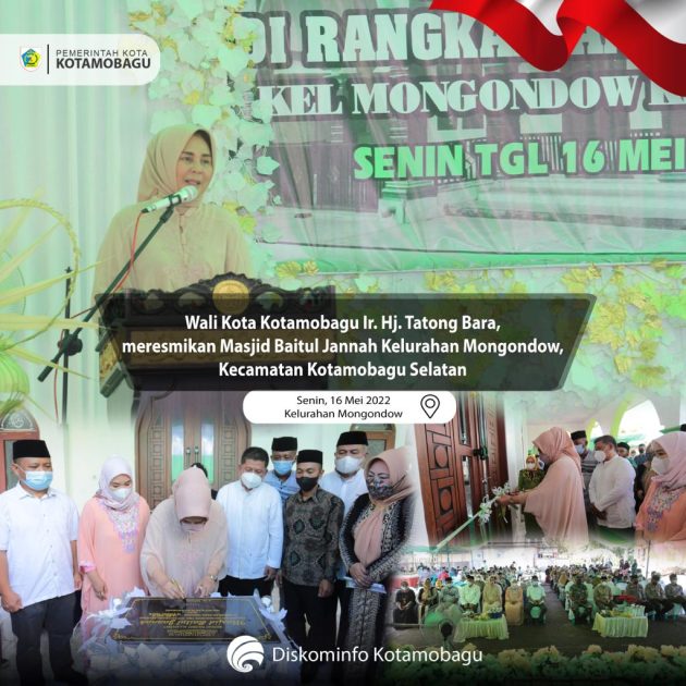 Wali Kota Pimpin Peresmian Masjid Baitul Jannah di Kelurahan Mongondow