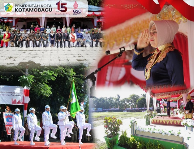 Wali Kota Pimpin Upacara Peringatan HUT ke-15 Kotamobagu