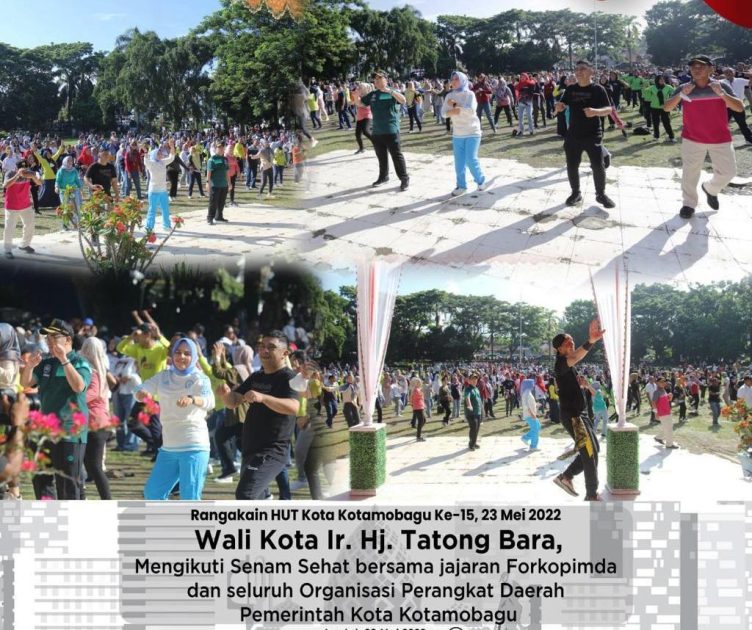 Wali Kota Jalan Sehat dan Senam Pagi Bersama Jajaran Forkopimda Kotamobagu