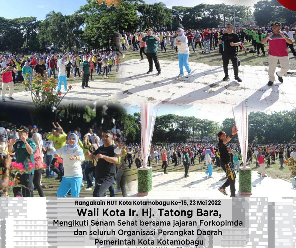 Wali Kota Jalan Sehat dan Senam Pagi Bersama Jajaran Forkopimda Kotamobagu