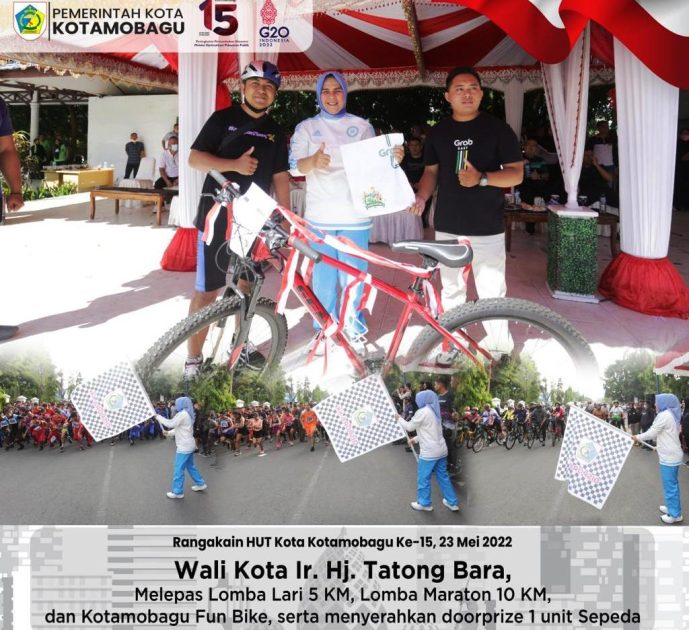 Wali Kota Lepas Kotamobagu Fun Bike dan Bagi-Bagi Doorprize 1 Unit Sepeda
