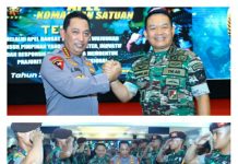 Hadiri Apel Dansat, Kapolri Tekankan Sinergitas TNI-Polri Harga Mati
