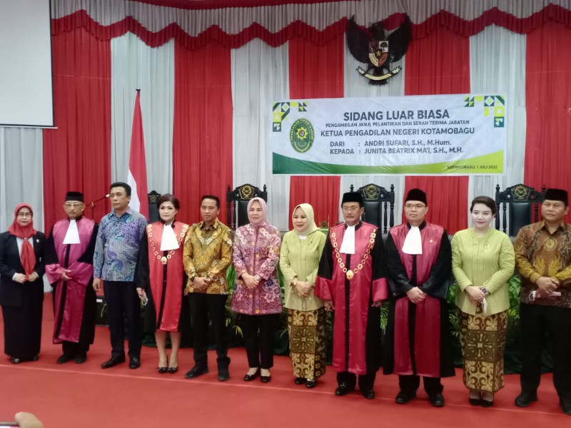 Bupati Boltim Hadiri Pelantikan Ketua Pengadilan Negeri Kotamobagu