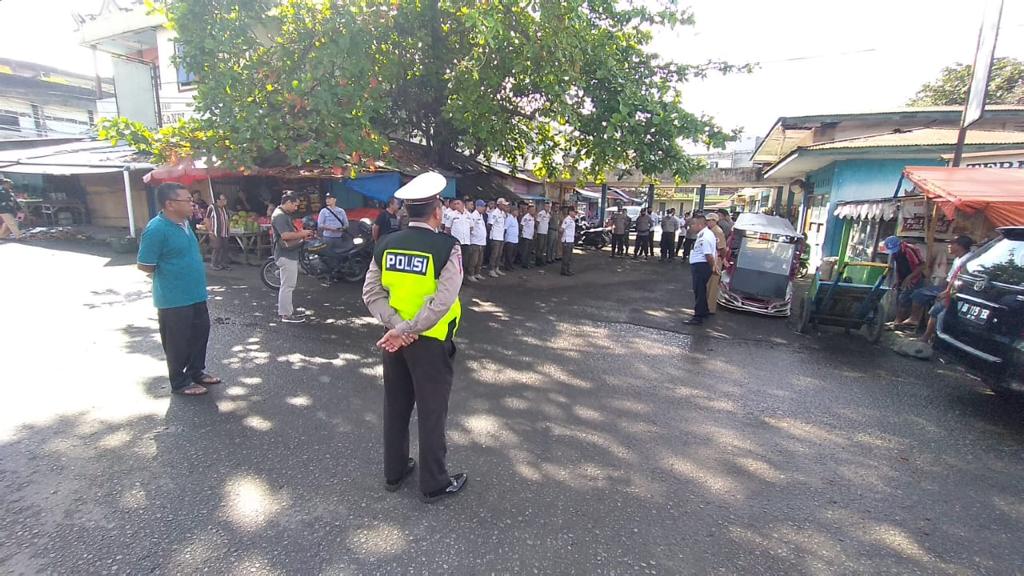 Pemkot Kotamobagu Bersama TNI Polri Gelar Apel Kesiapan Penutupan Eks Pasar Serasi