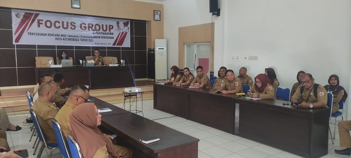 Pemkot Kotamobagu Gelar FGD Penyusunan RAT Penanggulangan Kemiskinan Tahun 2023