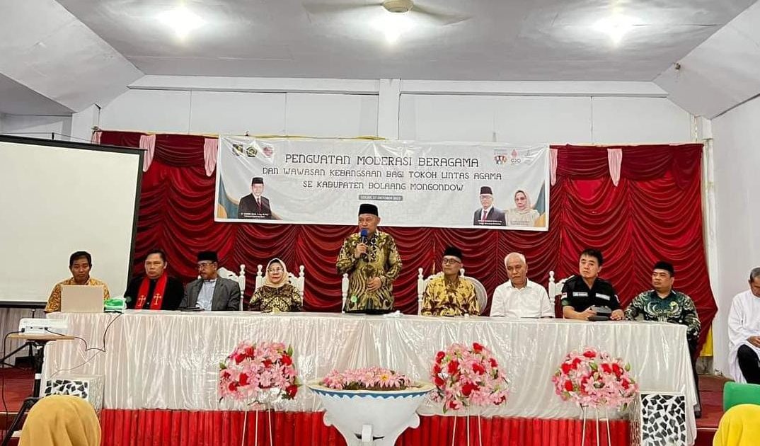 Pembukaan Kegiatan Moderasi Beragama, Kakan Kemenag Bolmong Shabri Bora Dampingi Kakanwil