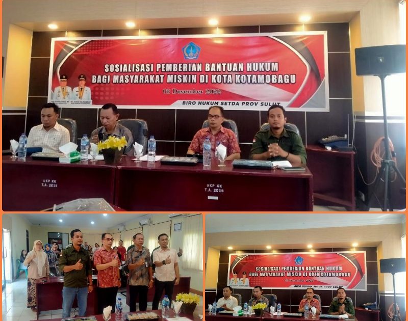 Pemkot Kotamobagu Gelar Sosialisasi Bantuan Hukum Bagi Masyarakat Miskin