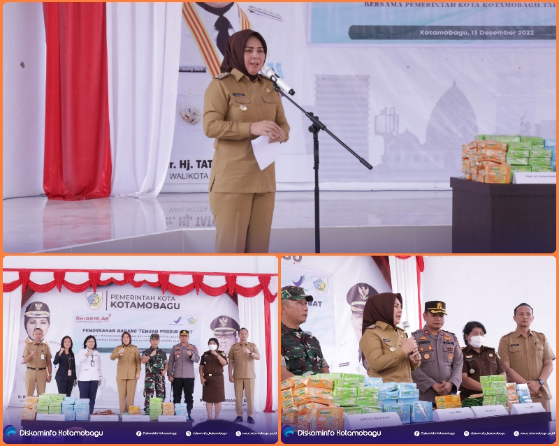 Wali Kota Kotamobagu Hadiri Pemusnahan Obat Sitaan BPOM Manado