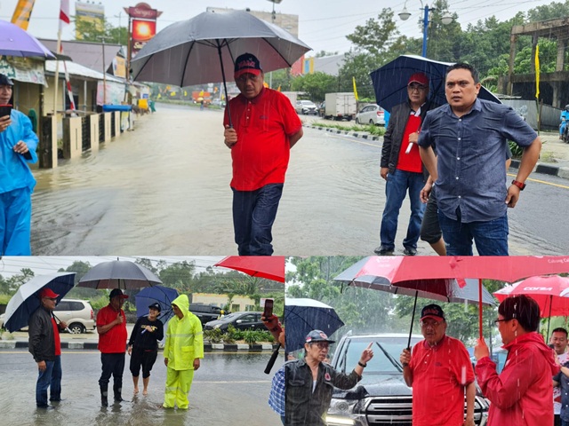 Gubernur Olly Dondokambey Turun Langsung Pantau Lokasi Banjir, SKPD Diminta Standby Siapkan Makanan dan Air Mineral