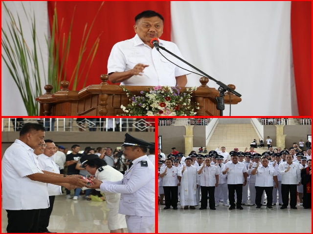 dihadiri Bupati Minahasa Royke Roring dan Wakil Bupati Robby Dondokambey, serta pejabat terkait lainnya.