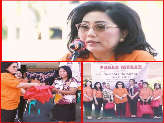 BKOW Provinsi Sulut Bantu Masyarakat Muslim dengan Menggelar Pasar Murah