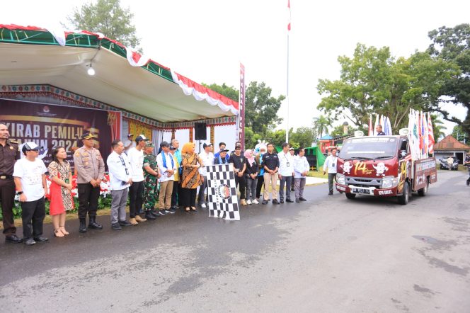 Walikota Tatong Bara Sampaikan Hal Ini Saat Hadiri Kirab Pemilu Tahun 2024