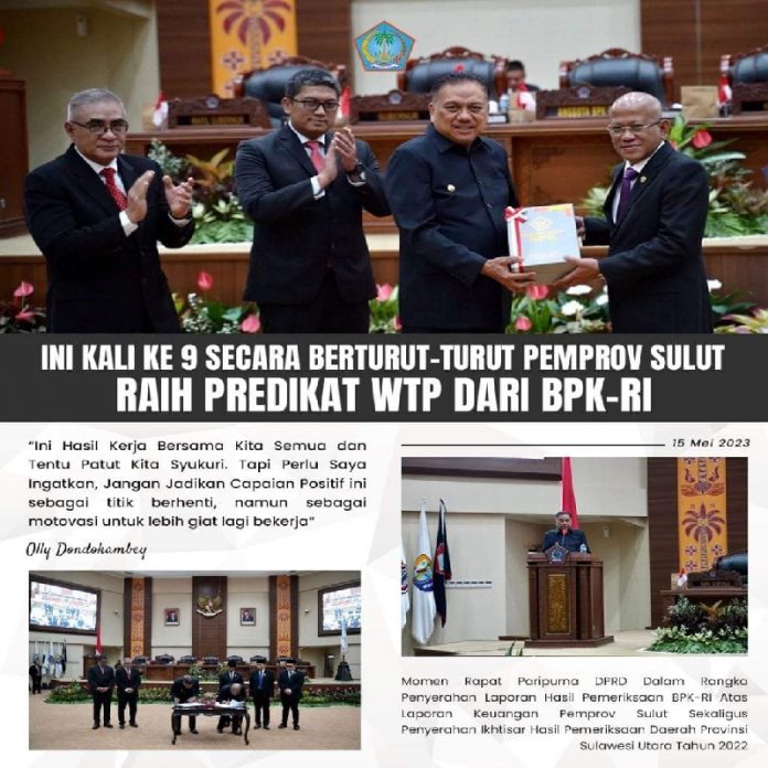 Pemerintahan OD-SK Kembali Raih Predikat Opini WTP Kesembilan Kali dari BPK RI