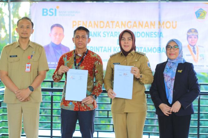 Walikota Tatong Bara Tandatangani MoU Bersama PT. Bank Syariah Indonesia