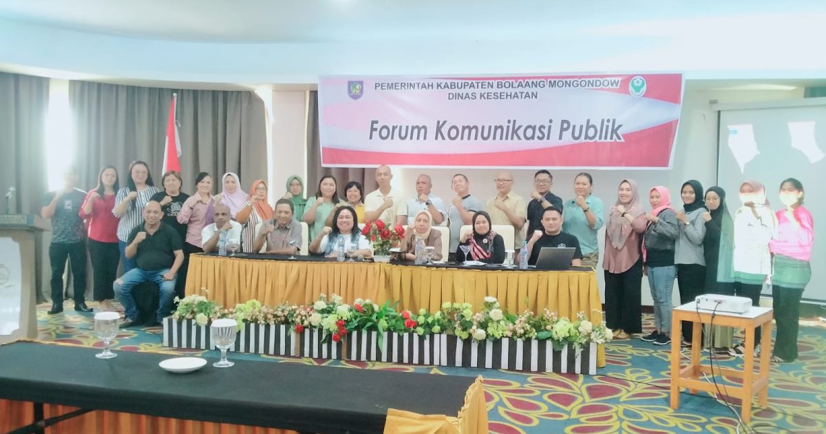 Dinas Kesehatan Bolmong Gelar Forum Komunikasi Publik Bahas 8 Standar Pelayanan Kesehatan