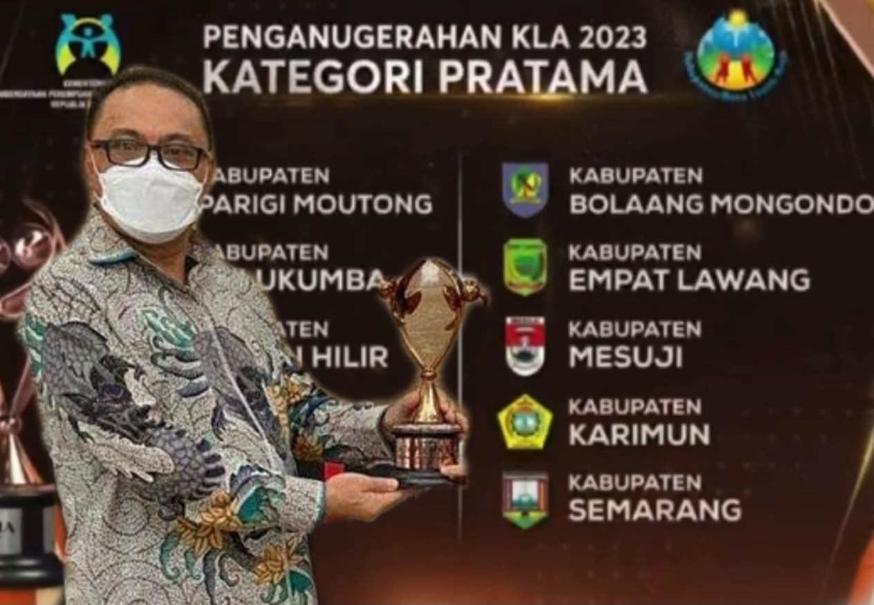 Pemkab Bolmong Raih Anugrah Kabupaten Layak Anak, Limi Mokodompit Pertahankan 2X Pratama
